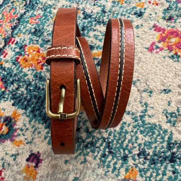 Lands' End Accessories - Lands' End Women's 100% Leather Belt Size‎ Large US (33-36)
